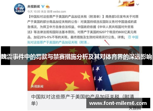 魏震事件中的罚款与禁赛措施分析及其对体育界的深远影响